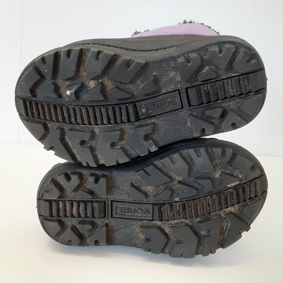 Sorel Snow Commander Snow Boots Girls 7 Purple Sherpa Winter Boot Insulated - Picture 8 of 9